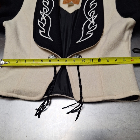 Vintage Western Jacket Embroidered Peplum Style 100% Wool Size S - Picture 7 of 8